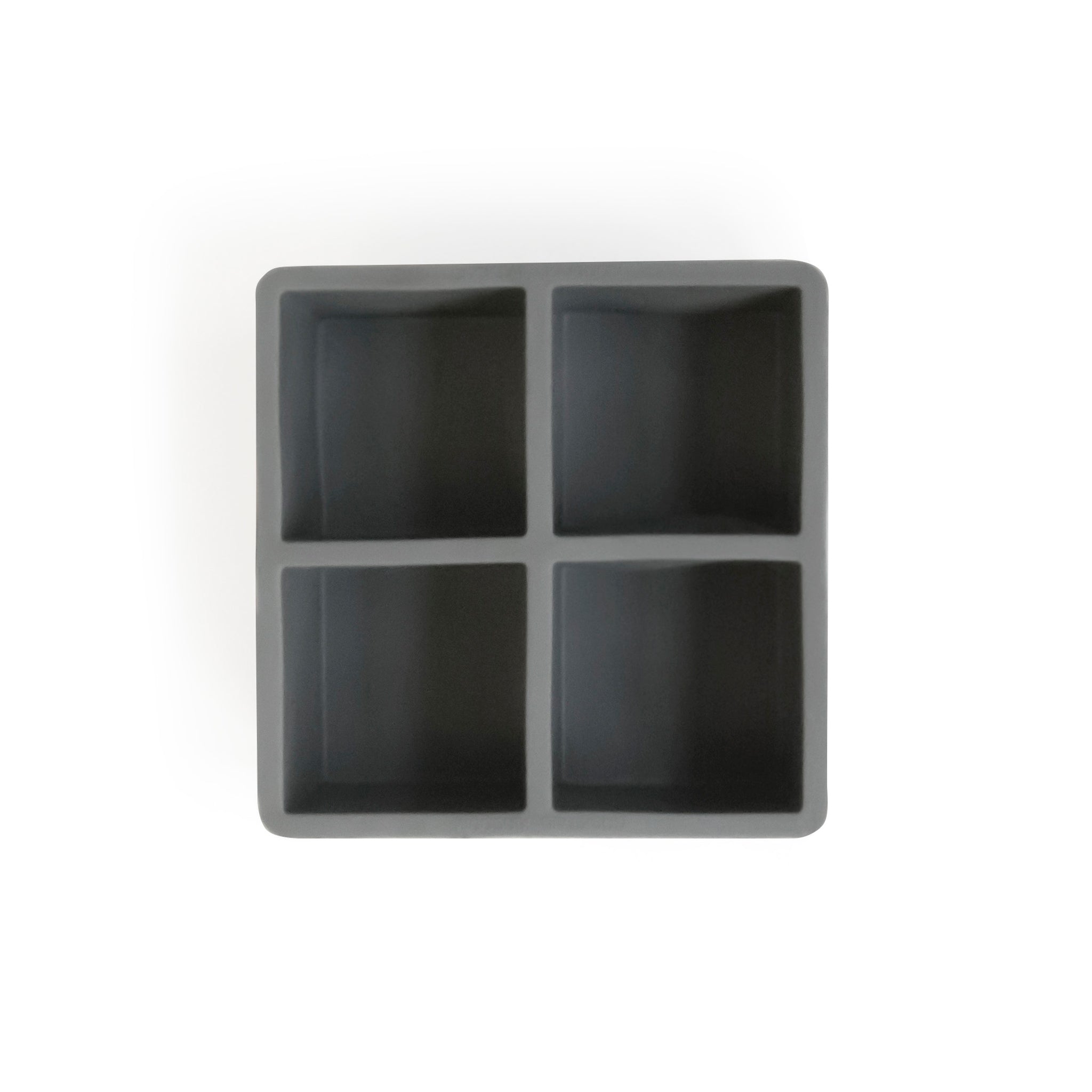 Premium 2.5 Inch Square Ice Cube Tray - BPA-Free Food Grade Silicone Mold for Whiskey, Cocktails & Cold Drinks - Durable & Flexible Grey Ice Maker (Perfect for Home Bars, Parties & Everyday Use)