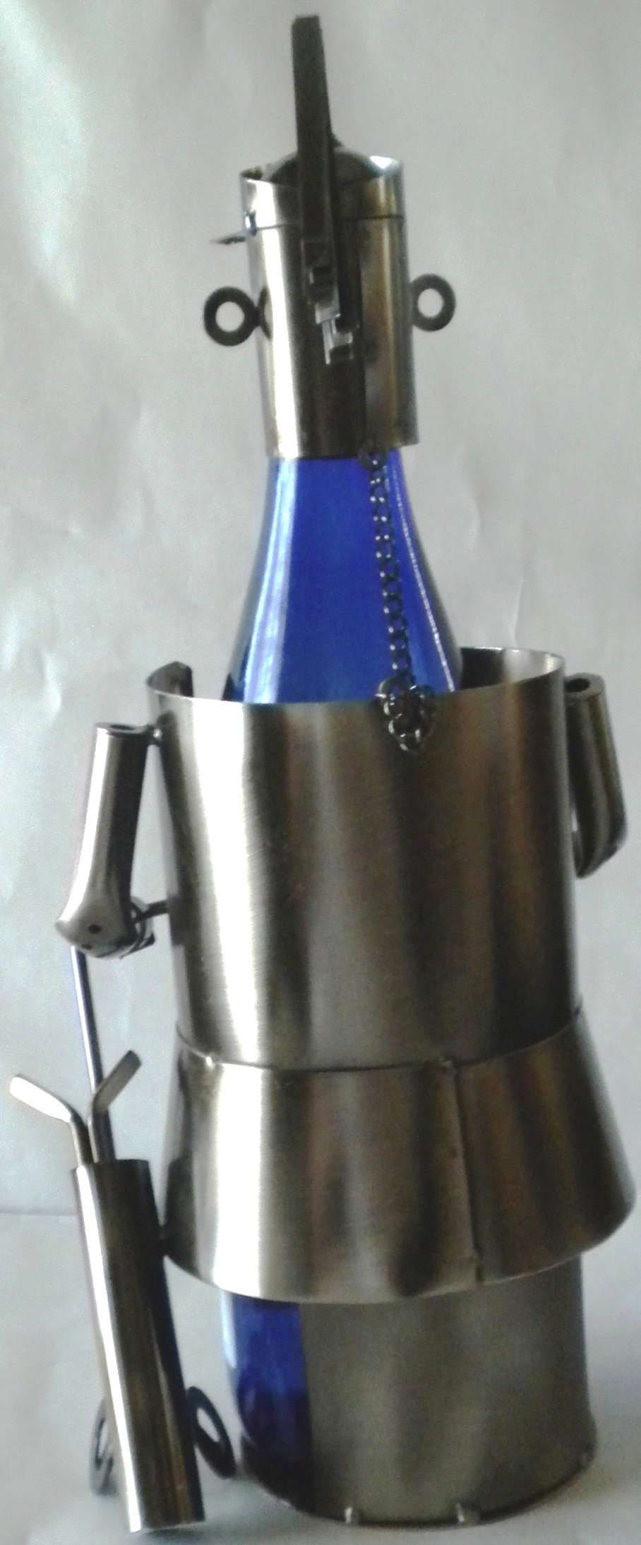 Elegant Metal Wine Bottle Holder - Perfect Gift for Women, Golfers & Wine Lovers - Great for Parties, Home Decor & Golf Events