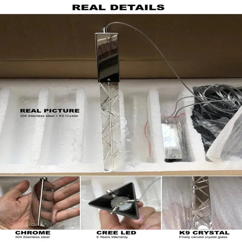 Modern Hanging Light Fixture for Stairwell, Staircase, Hallway - Elegant Ceiling Pendant Lighting for Home & Office Decor