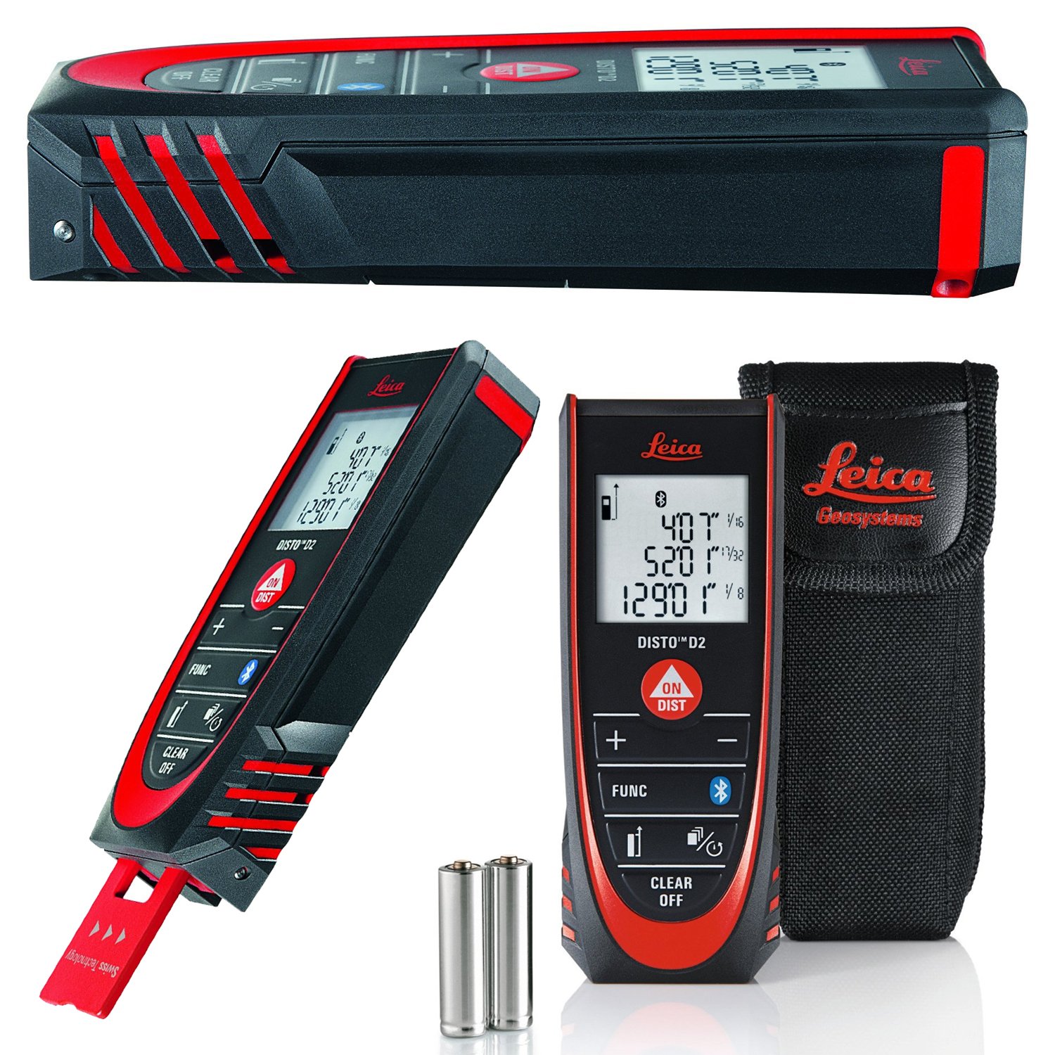 Leica 838725 DISTO D2 330ft Laser Distance Measurer with Bluetooth & Target - Perfect for Construction, Home Renovation, and DIY Projects