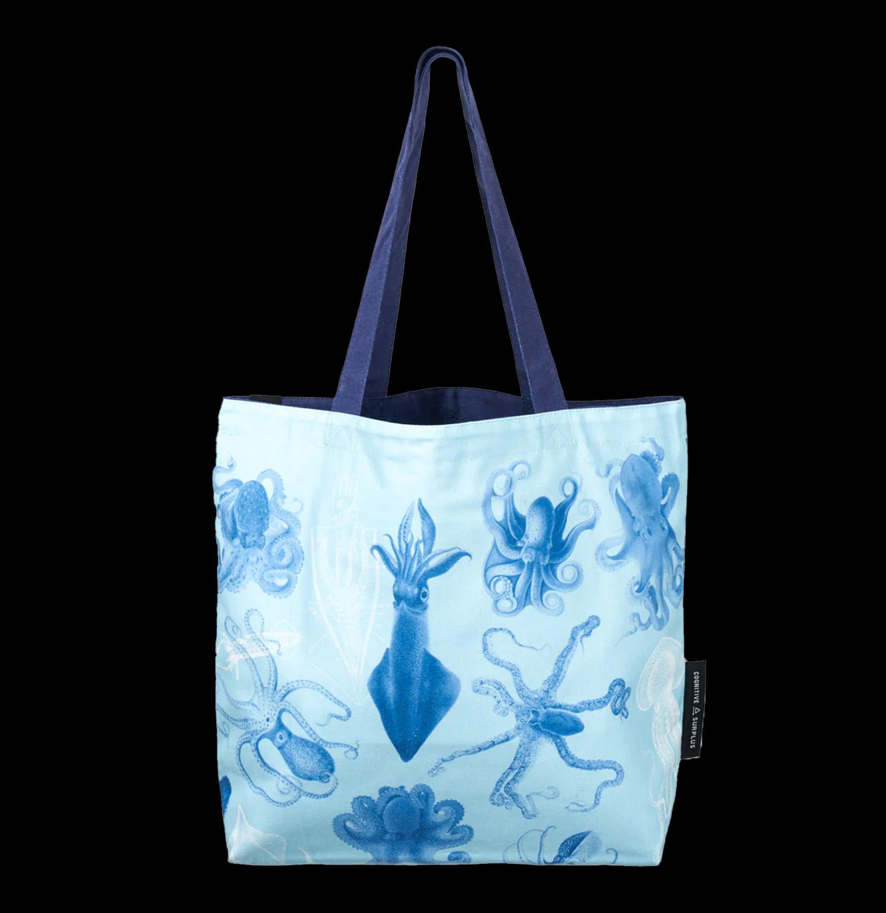 Beware the Kraken Canvas Shoulder Tote Bag - Durable & Stylish Beach Tote for Women - Perfect for Travel, Shopping & Daily Use