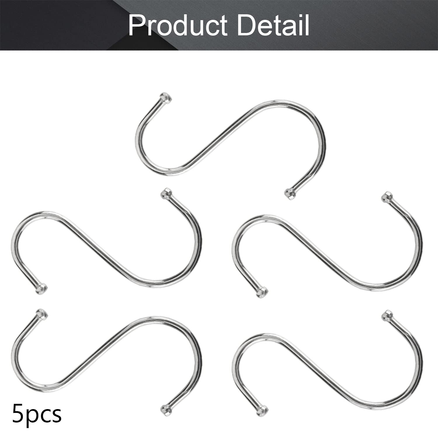 MroMax 5-Pack Silver S Hooks 2.17