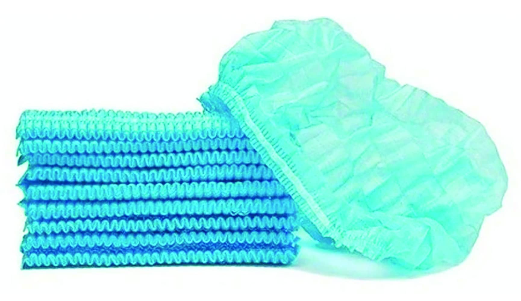 Jamboree Blue Disposable Bouffant Caps - Latex-Free Surgical Head Cover for Hair Restraint - Pack of 80 - Ideal for Medical, Food Service & Cleanroom Use
