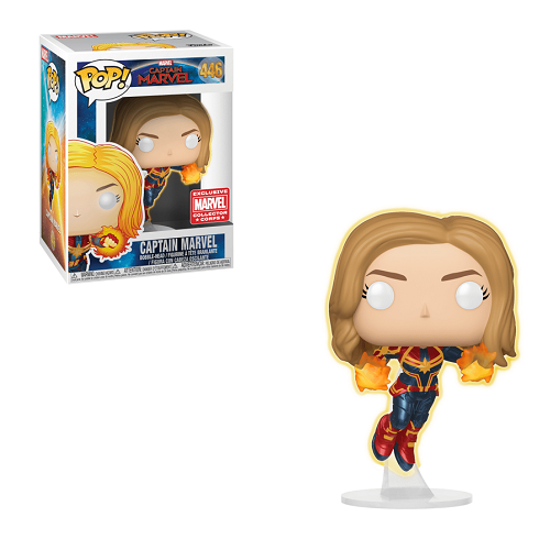 Funko Pop! Marvel Captain Marvel #446 Collector Corps Exclusive - Perfect for Marvel Fans, Collectors & Gift Giving