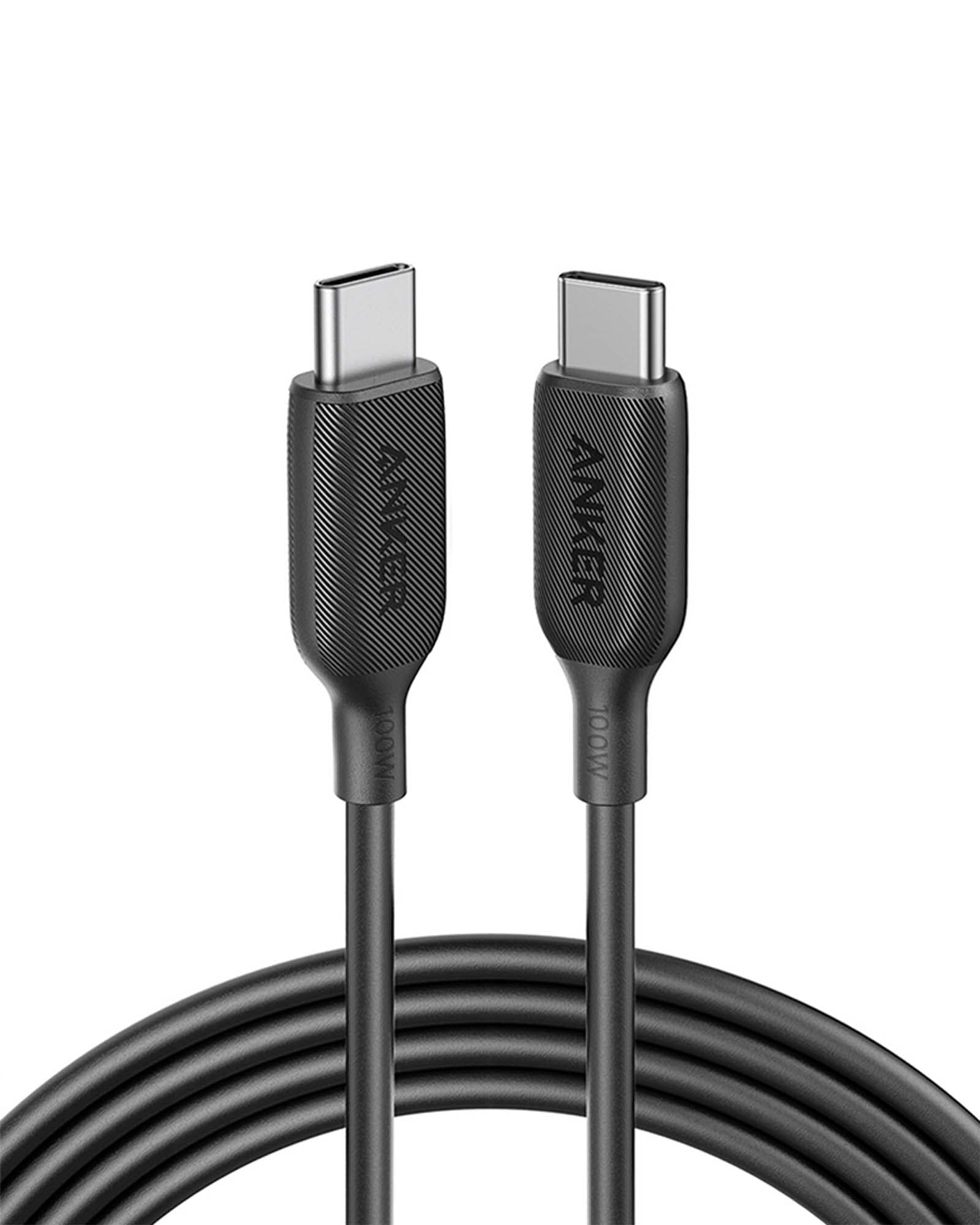Anker Powerline III USB C to USB C Cable 100W Fast Charging - 6.6ft Type C PD Charger Cord for MacBook Pro 2020, iPad Pro, Galaxy S10/S9/S8, Pixel, Nintendo Switch, LG V20 - High Speed Data Sync & Power Delivery (Black) - Perfect for Home, Office & Travel Charging