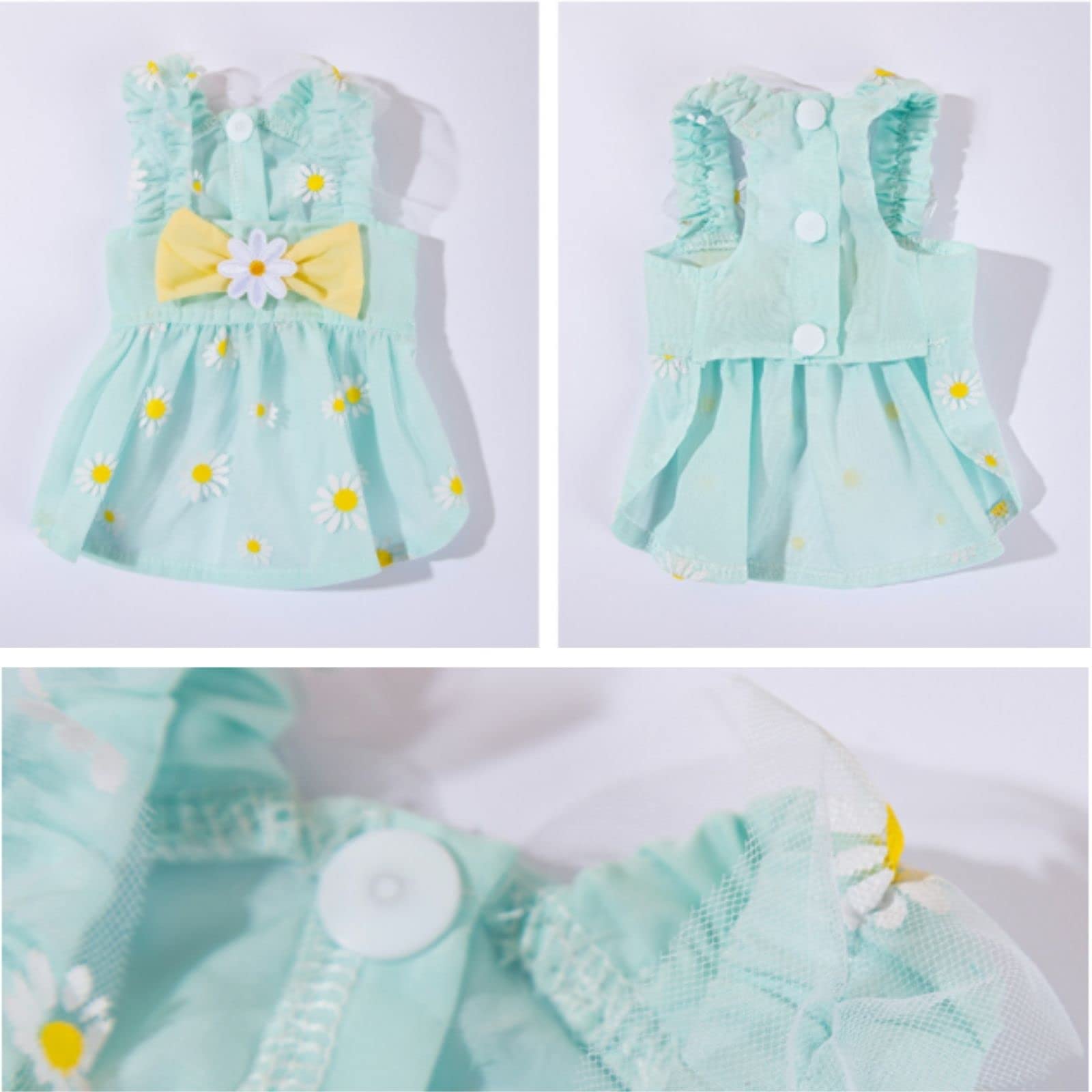 Elegant Princess Small Dog Dress for Spring & Summer - Lightweight Puppy Dresses for Girls - Perfect for Outdoor Walks, Pet Parties & Photo Shoots