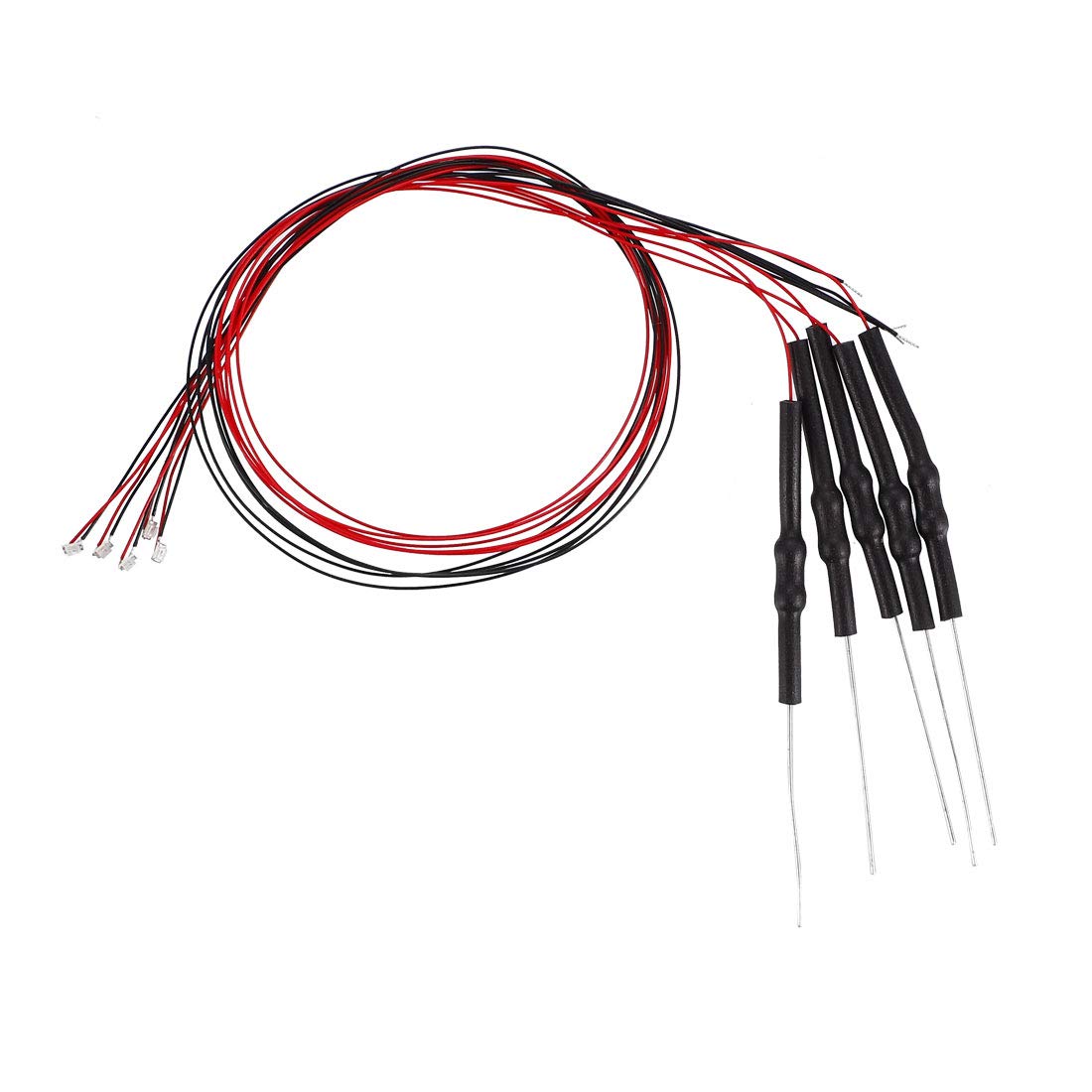 uxcell 5pcs Prewired 0402 Red SMD LED Diodes - 6-18V DC Micro Wired Soldered Mini LED Lights with Resistor for Circuit Boards, DIY Electronics & Small Lighting Projects