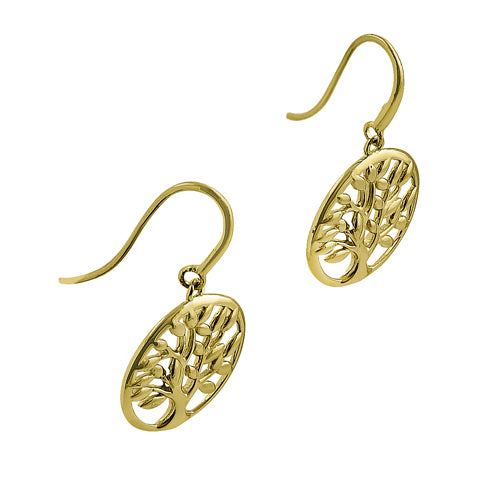 14K Yellow Gold Tree of Life Earrings for Women - Dainty Nature-Inspired Jewelry - Perfect for Everyday Wear, Gifts & Special Occasions