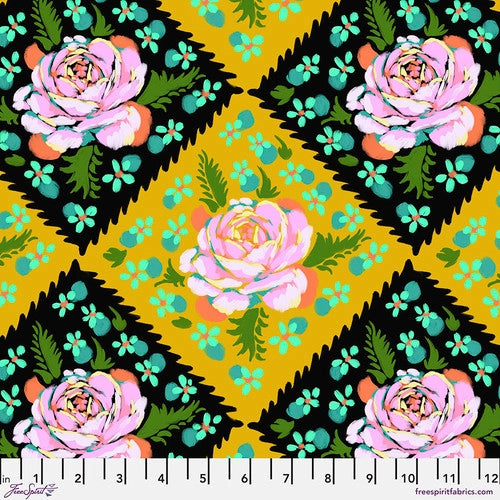 Fluent Anna Maria PWAH191 Rose Tile Butterscotch - Elegant Ceramic Wall & Floor Tile for Kitchen Backsplash, Bathroom, and Living Room Decor
