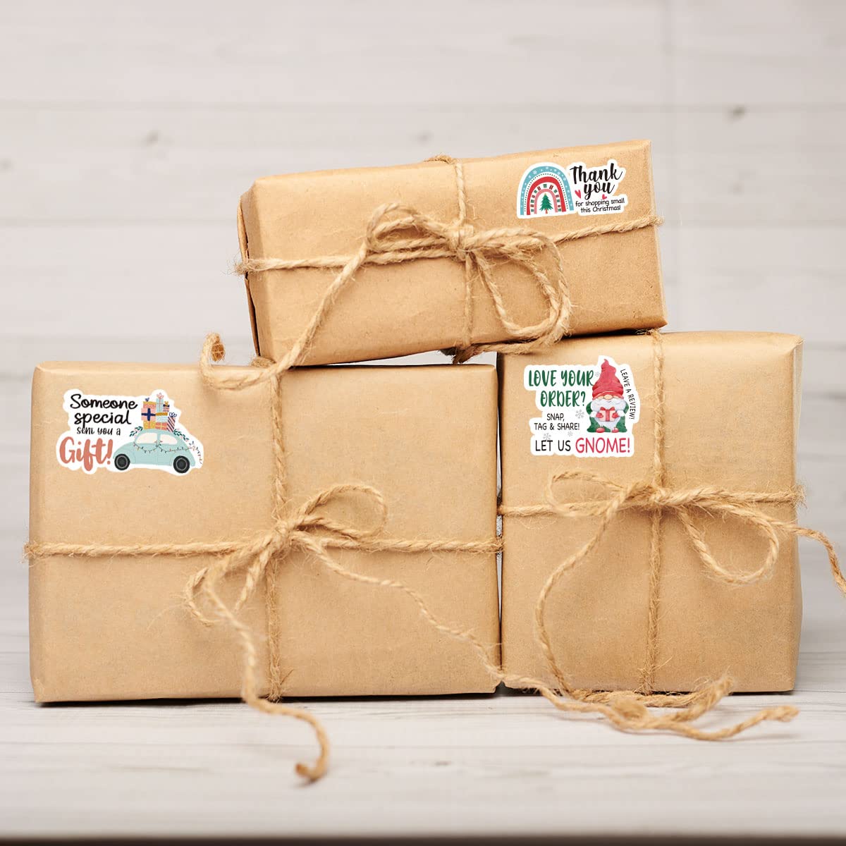 200 PCS Cute Christmas Theme Small Business Stickers for Envelopes, Packages, Handmade Goods & Bags - Perfect for Small Shop Branding & Holiday Gift Sealing (Ideal for Etsy Sellers, Online Shops & Craft Businesses)