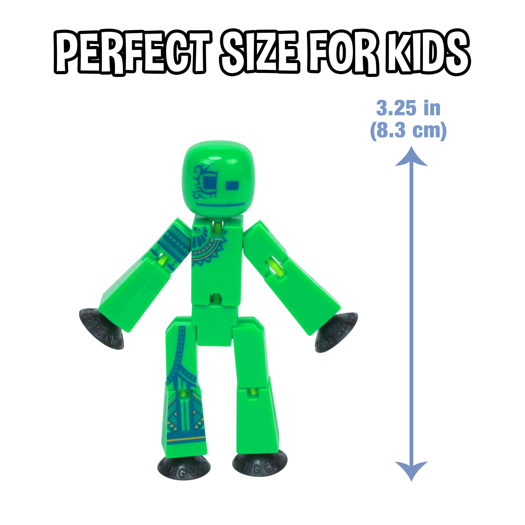 StikBot Zingtannica Action Pack - Green Collectible Action Figure Set with Accessories for Stop Motion Animation | Fun Educational Toy for Kids Ages 4+ | Perfect for Creative Play, Storytelling & DIY Filmmaking