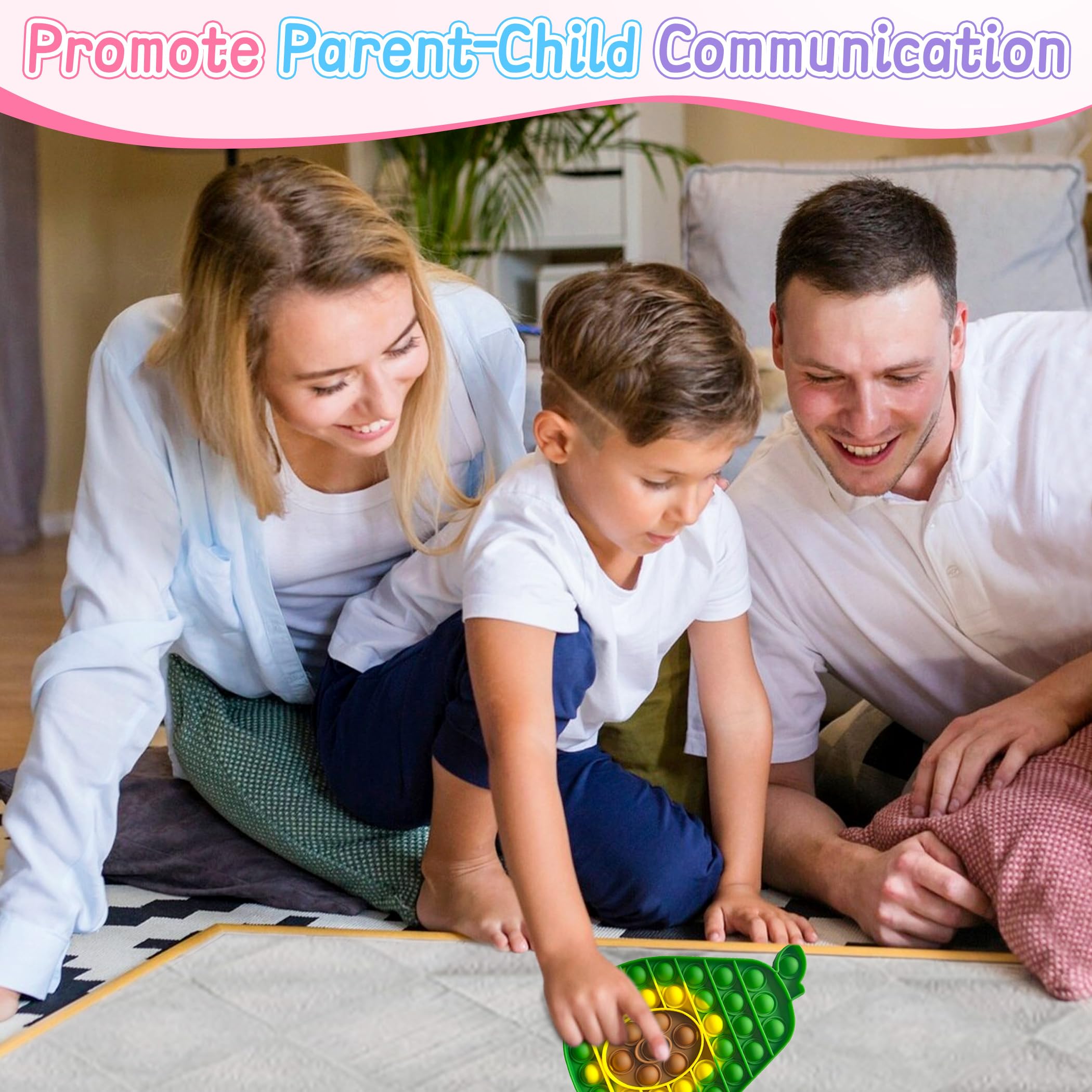 Fidget Toys for Kids & Adults - Push Bubble Sensory Toy for ADHD, Autism, Anxiety & Stress Relief - Avocado Shaped Silicone Stress Ball - Perfect for Classroom, Office, Travel & Birthday Gifts for Boys & Girls Ages 1-4 - Great for Focus, Relaxation & Sensory Play