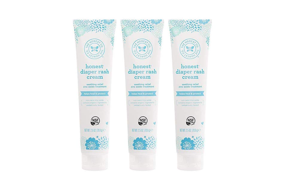Honest Diaper Rash Cream - 2.5 Oz (3-Pack) | Organic & Natural Baby Skin Protection | Perfect for Diaper Changes & Overnight Use