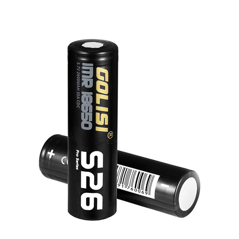 Golisi 18650 Rechargeable Batteries - S30 / S26 / G30 / G25 / L35 (2-Pack) - High Capacity Lithium-Ion Battery for Flashlights, Vape Mods & Power Tools