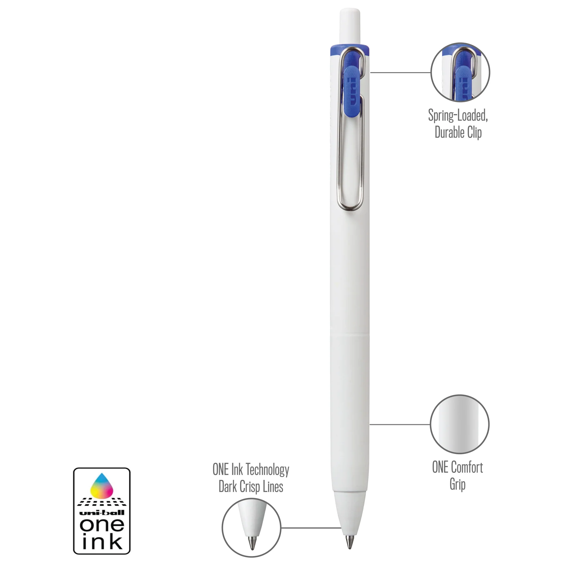 Uni-Ball One 0.38mm Fine Point Gel Pen Set - 8 Vibrant Colors for Writing, Journaling & Note Taking