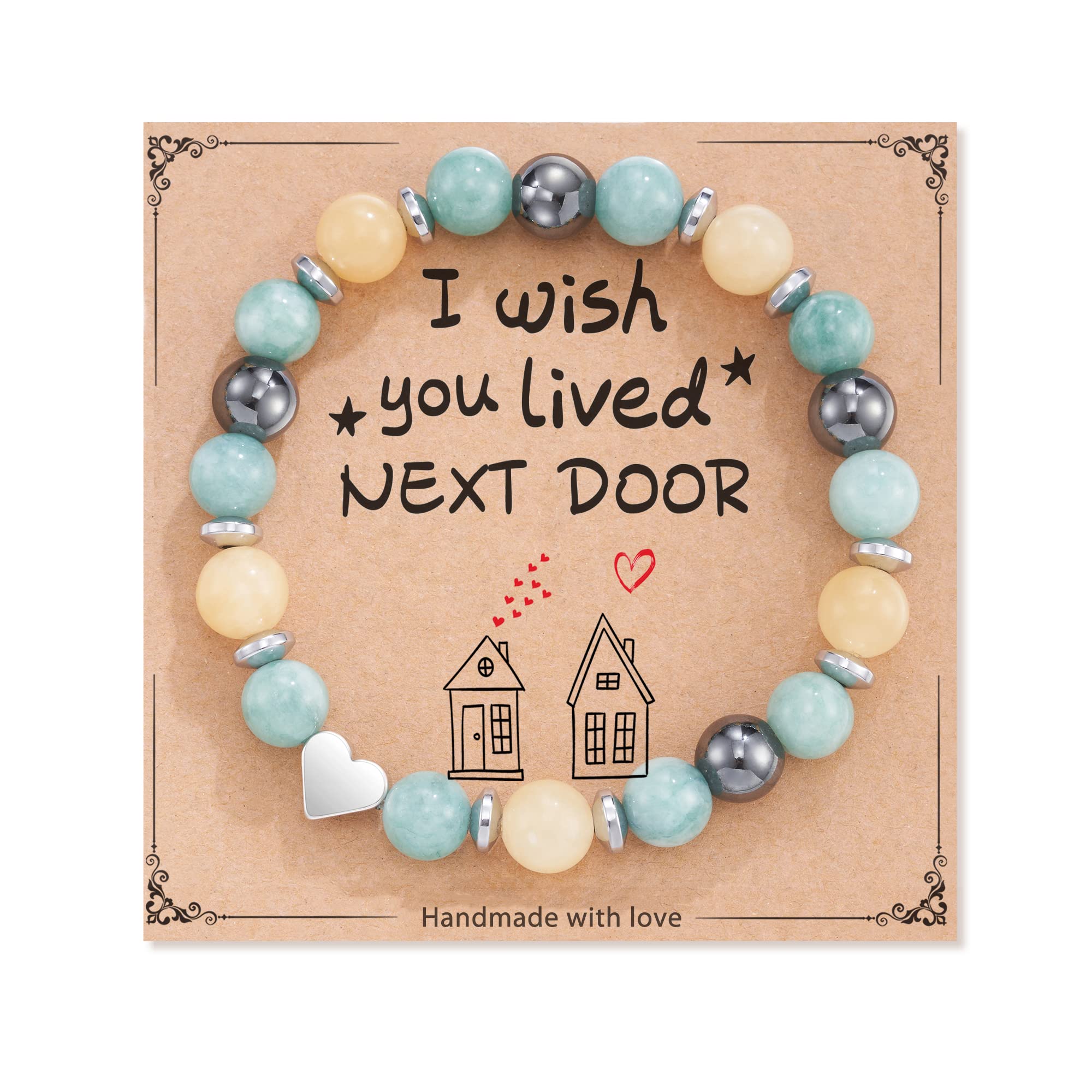 HGDEER Natural Stone Bracelet for Women - 