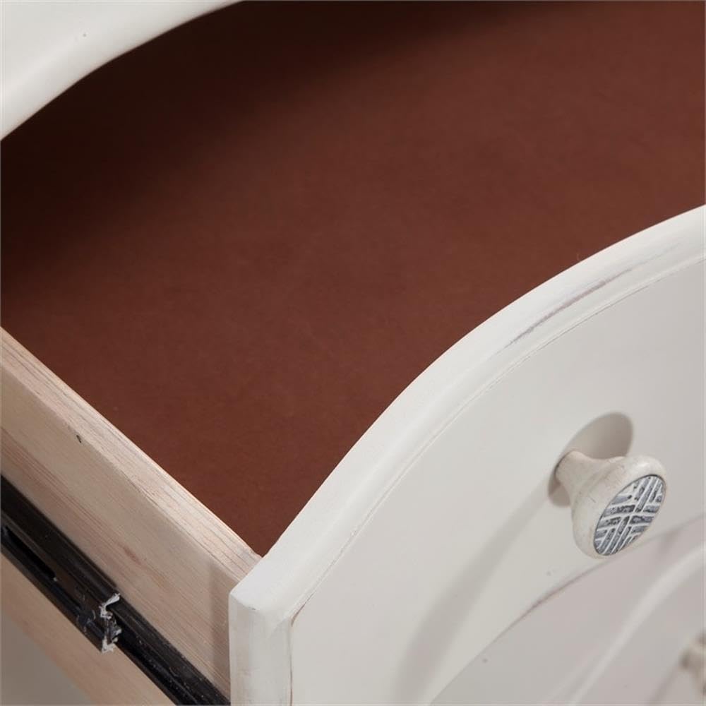 Rodanthe Dove White 3-Drawer Wood Nightstand by American Woodcrafters - Perfect for Bedroom, Guest Room, or Nursery Storage