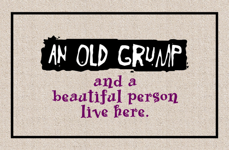 Funny 'Old Grump' Doormat - Non-Slip Welcome Mat for Front Door, Porch, or Entryway - Perfect Gift for Dad, Grandpa, or Grumpy Friends