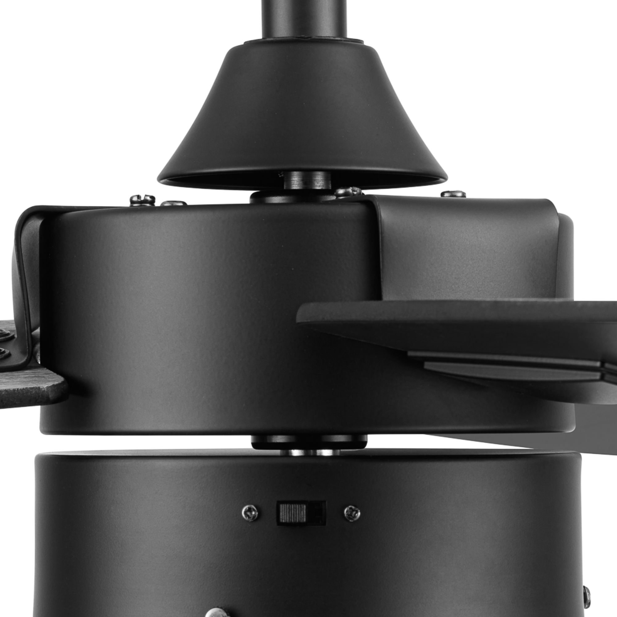 42 Inch Honeywell Conifer Matte Black Ceiling Fan with Light Kit and Remote Control - Perfect for Living Room, Bedroom, and Outdoor Patio Cooling