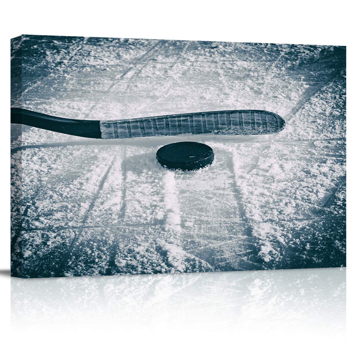 Hockey Sports Ground Canvas Wall Art - 16x20 Inch Ready to Hang Print for Living Room, Bedroom & Kitchen - Competitive Sports Decor for Hockey Fans & Game Room