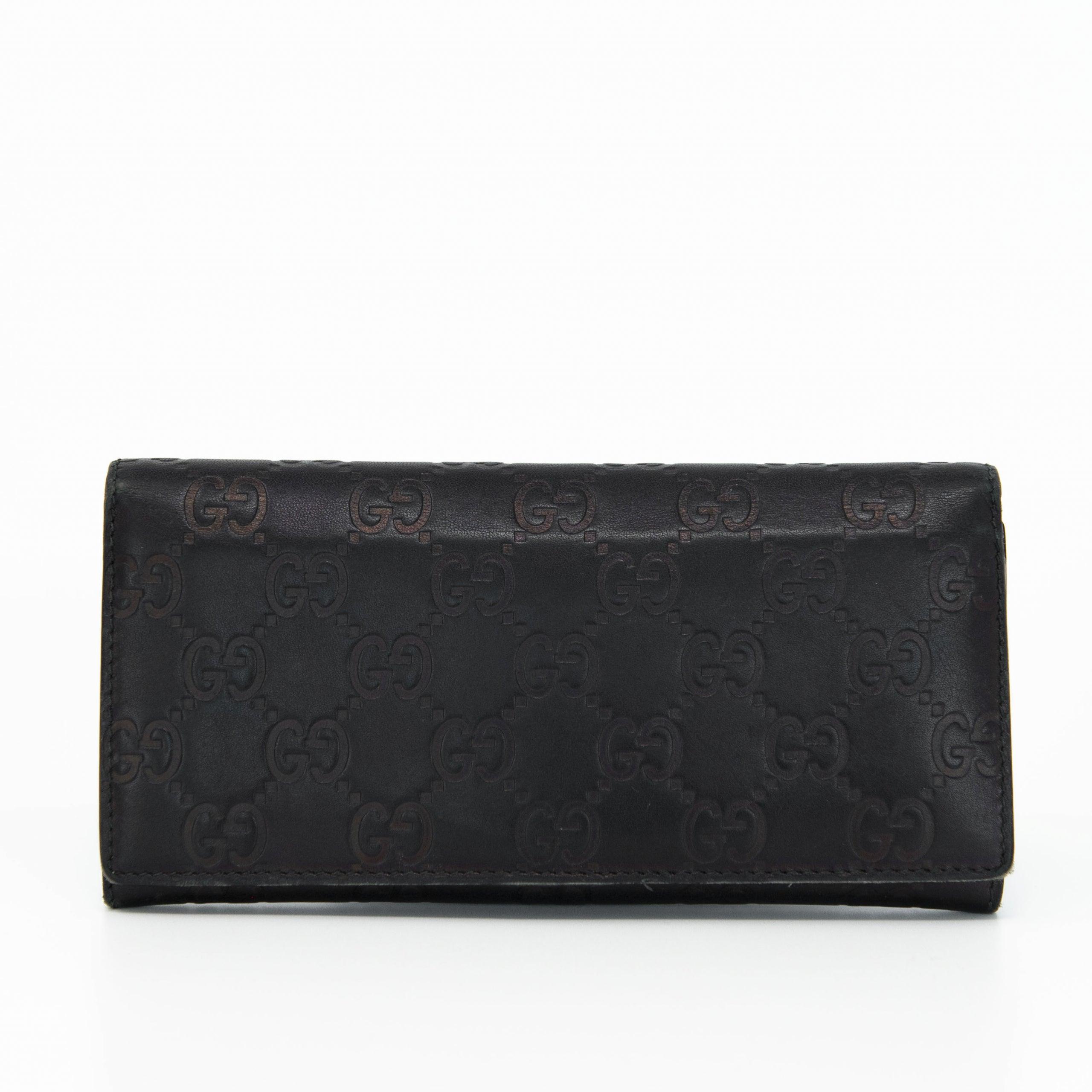 Gucci GG Monogram Brown Leather Continental Long Wallet for Men - Stylish & Durable Designer Bifold Wallet for Everyday Use & Travel