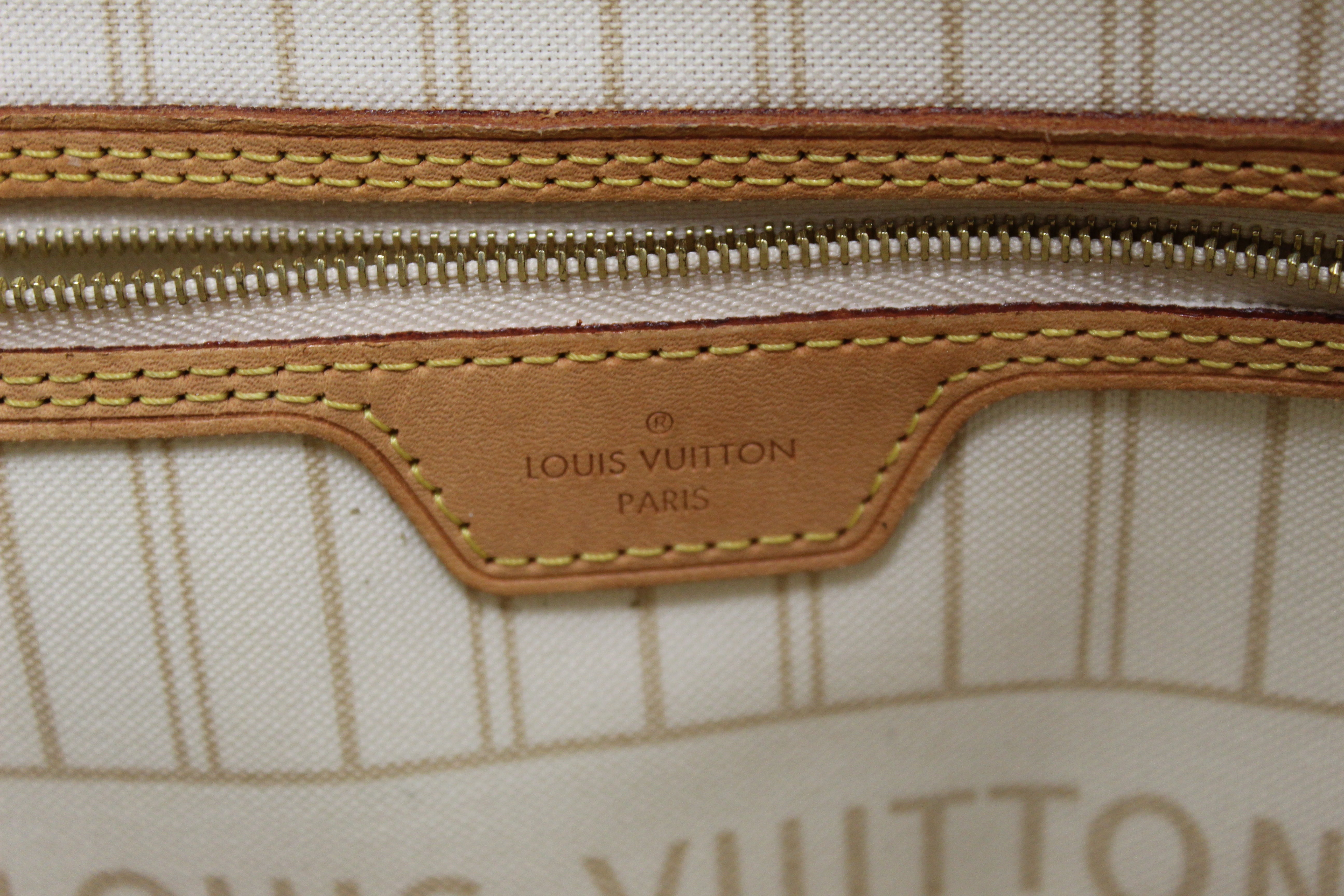 Authentic Louis Vuitton Damier Azur Neverfull MM Tote Shoulder Bag - Luxury Designer Handbag for Women, Perfect for Work, Travel & Shopping
