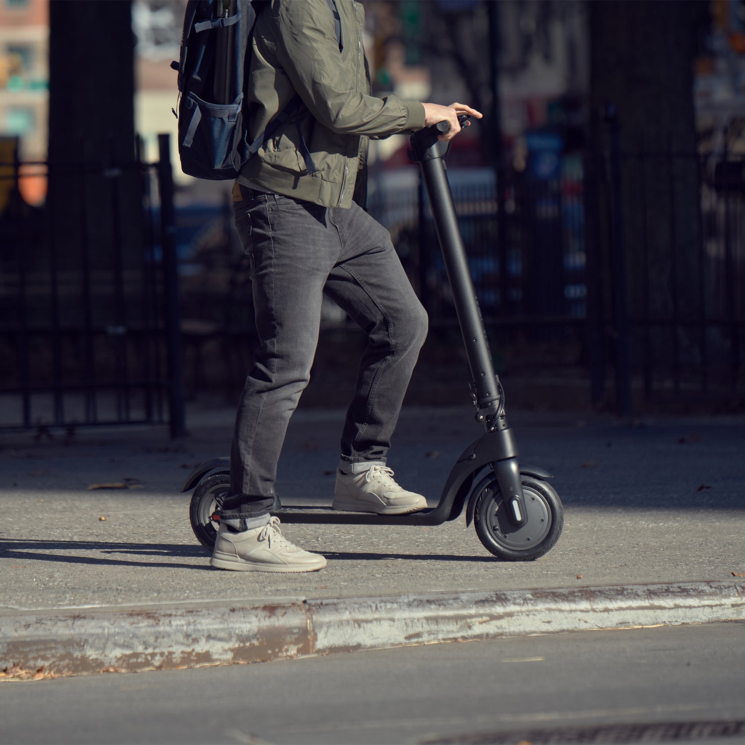 Knight Folding Electric Scooter for Adults - Portable Commuter Scooter with Long Battery Life - Perfect for Urban Travel, Campus Commute & Last-Mile Transportation