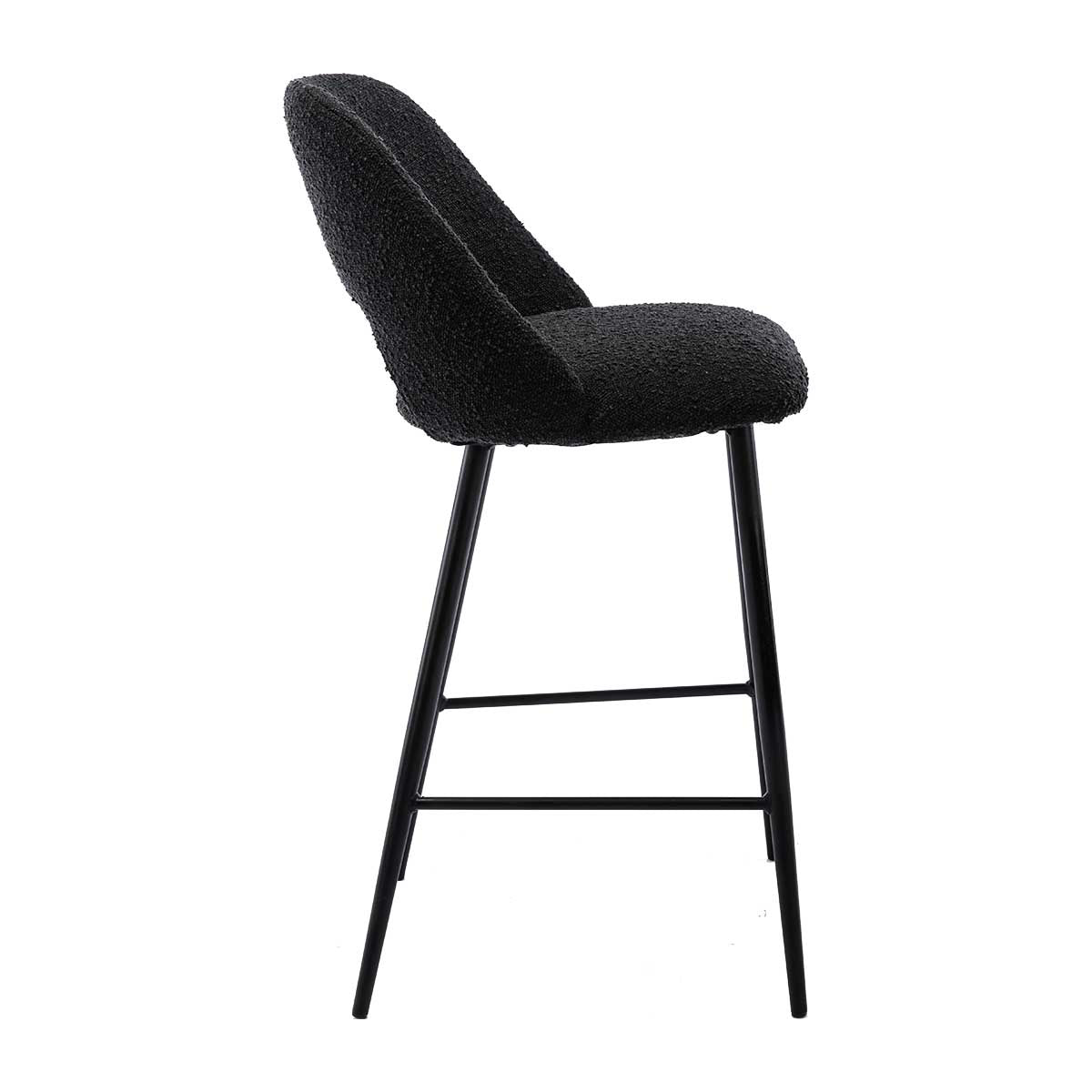 Belmont Boucle Bar Stool - Modern Upholstered Counter Height Stool with Swivel Base for Kitchen Island, Breakfast Nook & Home Bar - Comfortable & Stylish Seating for Dining & Entertaining