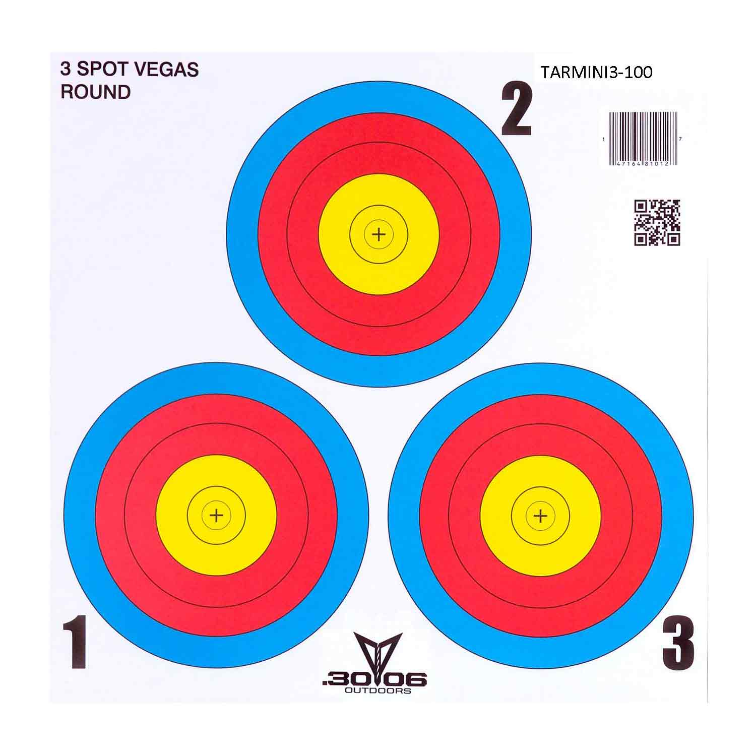 30-06 Mini Archery Target Sets - 3 Spot Vegas Style (20 Count) - Perfect for Indoor/Outdoor Archery Practice & Hunting Training