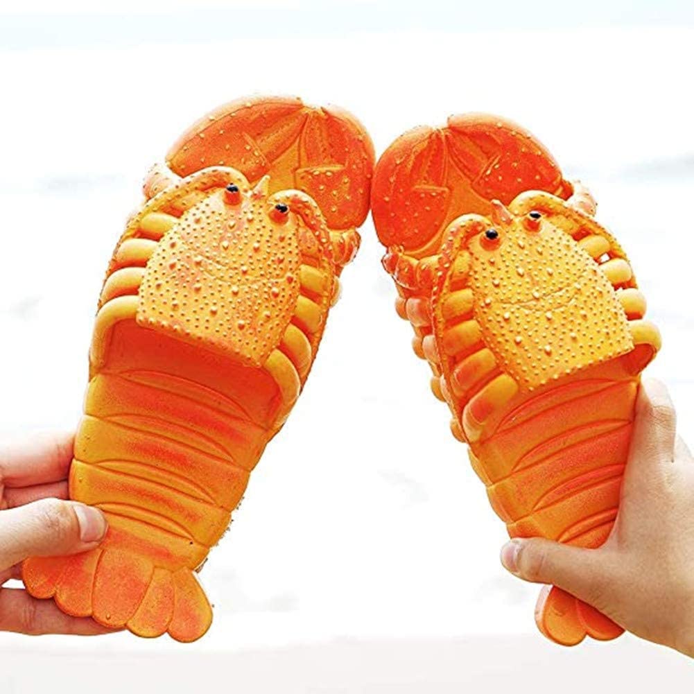 Funny Lobster Slippers for Women & Men - Cute Animal Flip Flops for Kids - Soft Waterproof Beach Shoes for Summer - Creative Shower Sandals for Pool, Beach & Casual Wear