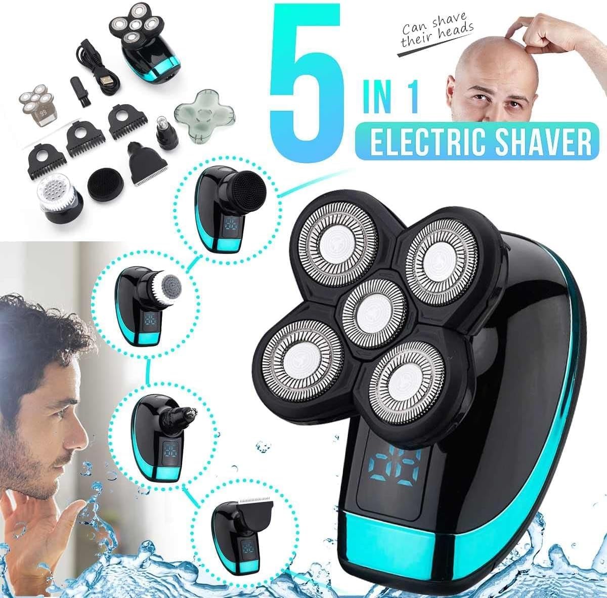 Premium Electric Razor for Men - Rechargeable Wet/Dry Shaver with LCD Display | Beard Trimmer & Bald Shaving Machine | Perfect for Travel, Home Grooming & Daily Shaving Routine