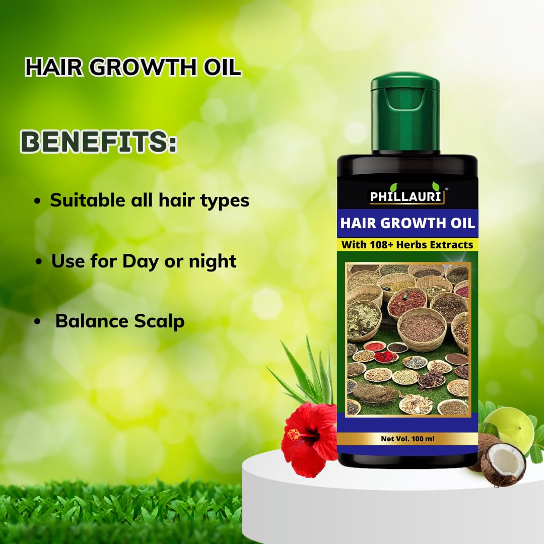 Organic Hair Growth Oil for Men & Women - 100ml | Herbal Infused Treatment for Thicker, Stronger Hair | Perfect for Daily Nourishment & Scalp Care