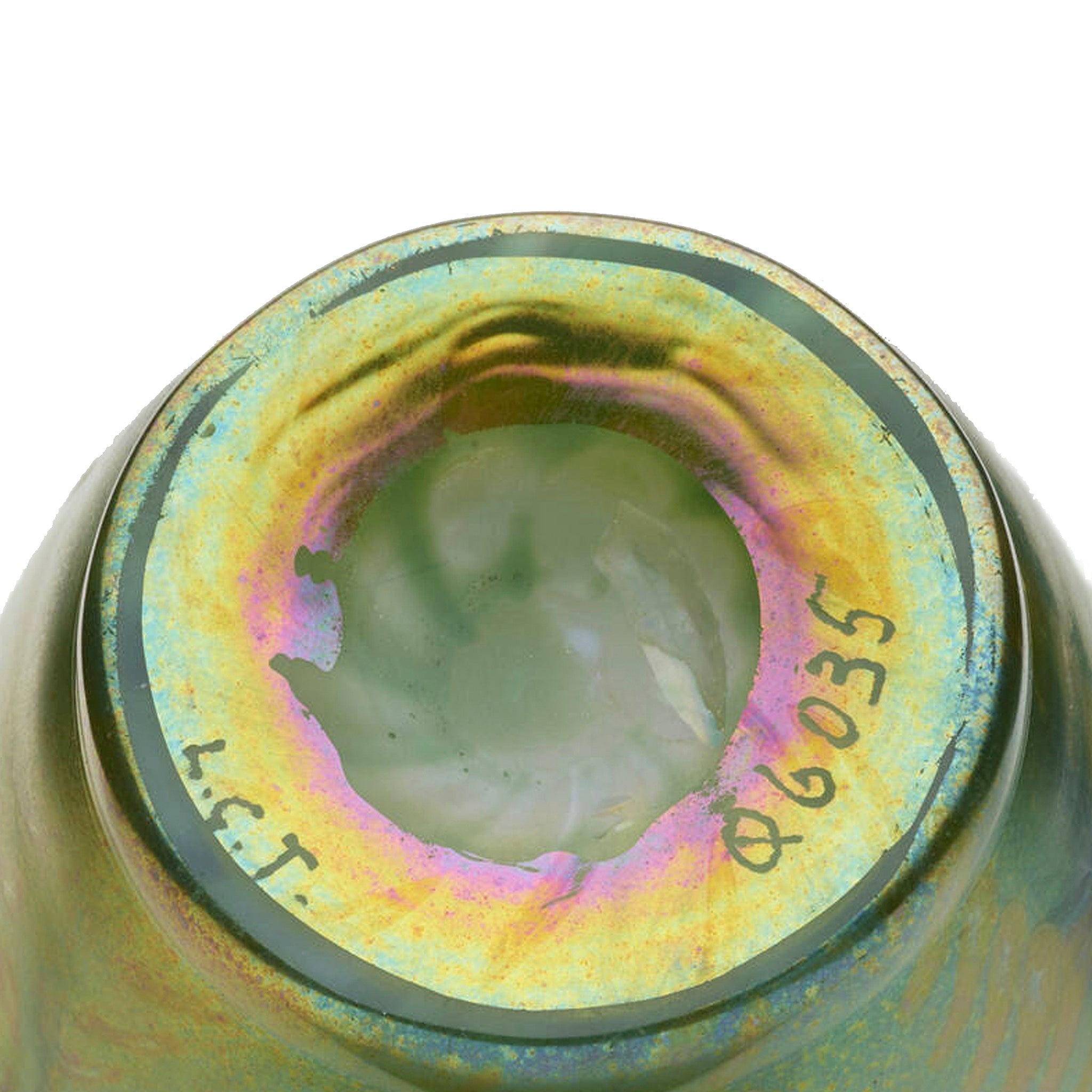Tiffany Studios New York Favrile Glass Vase - Handcrafted Art Nouveau Decor for Home & Office - Perfect for Floral Arrangements, Centerpieces & Luxury Gifts