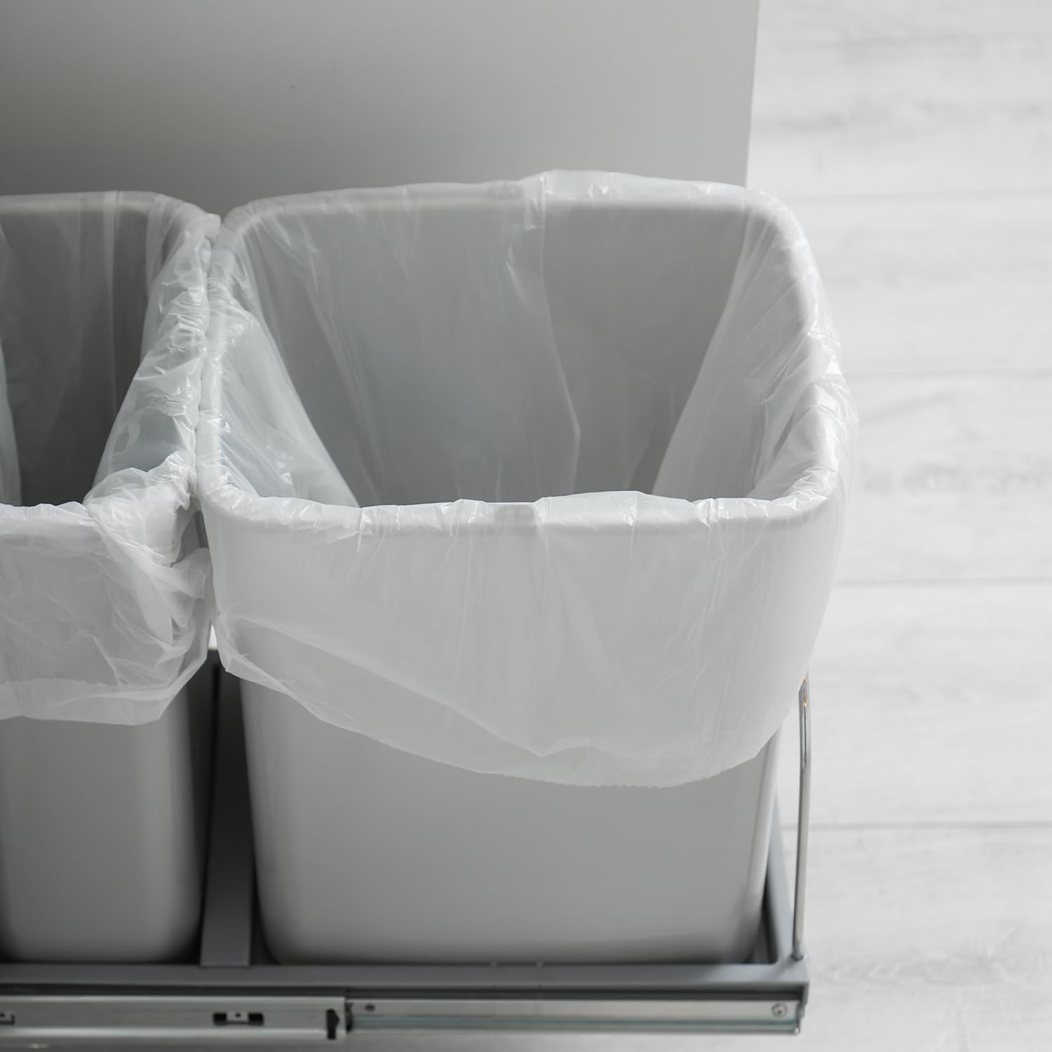 4 Gallon Small Trash Bags - 105 Count Unscented Bathroom Garbage Can Liners | Perfect for Bathrooms, Offices, Dorm Rooms & Small Waste Baskets | White 4 Gal Trash Bags for Daily Use