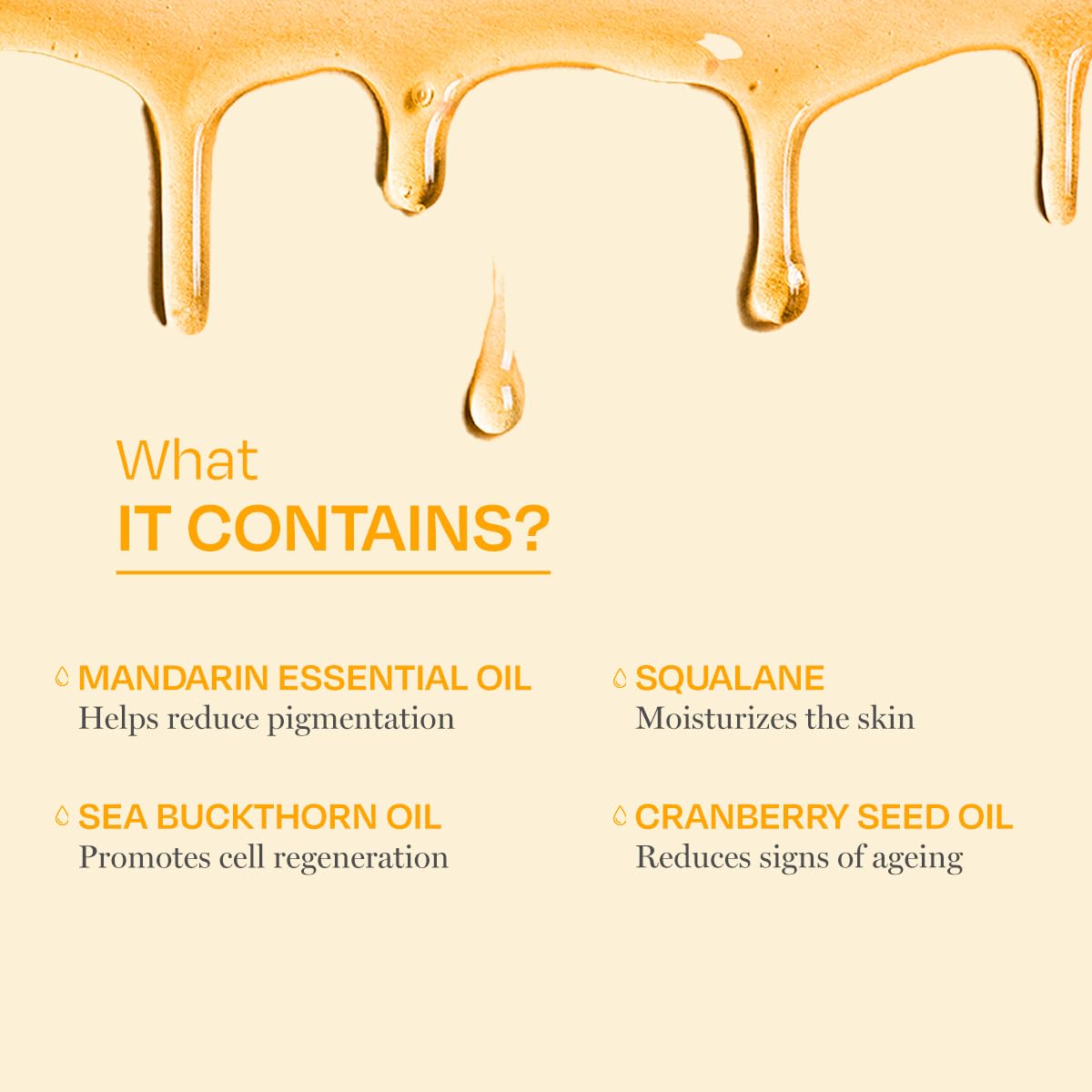 The Oil Chemist Mandarin Face Oil with Golden Jojoba Oil, Hazelnut Oil, Sea Buckthorn & Cranberry Seed Oil - Brightening Facial Treatment to Reduce Pigmentation & Dark Spots, 20ml | Perfect for Nighttime Skincare & Anti-Aging Routine