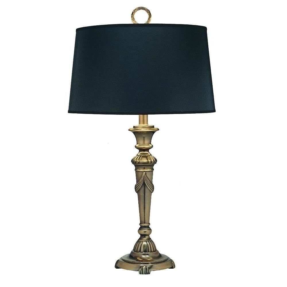 29 Inch High Burnished Brass Traditional Dimmer Switch Desk Lamp - Adjustable Brightness for Reading, Office & Bedroom Lighting