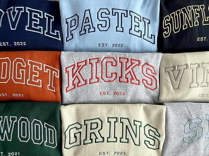 Custom Embroidered Sweatshirt - Personalized Hoodie for Women & Men | Design Your Own Text/Logo | Unique Embroidered Gift for Birthday, Anniversary & Couples | Perfect for Casual Wear, Gifting & Special Occasions