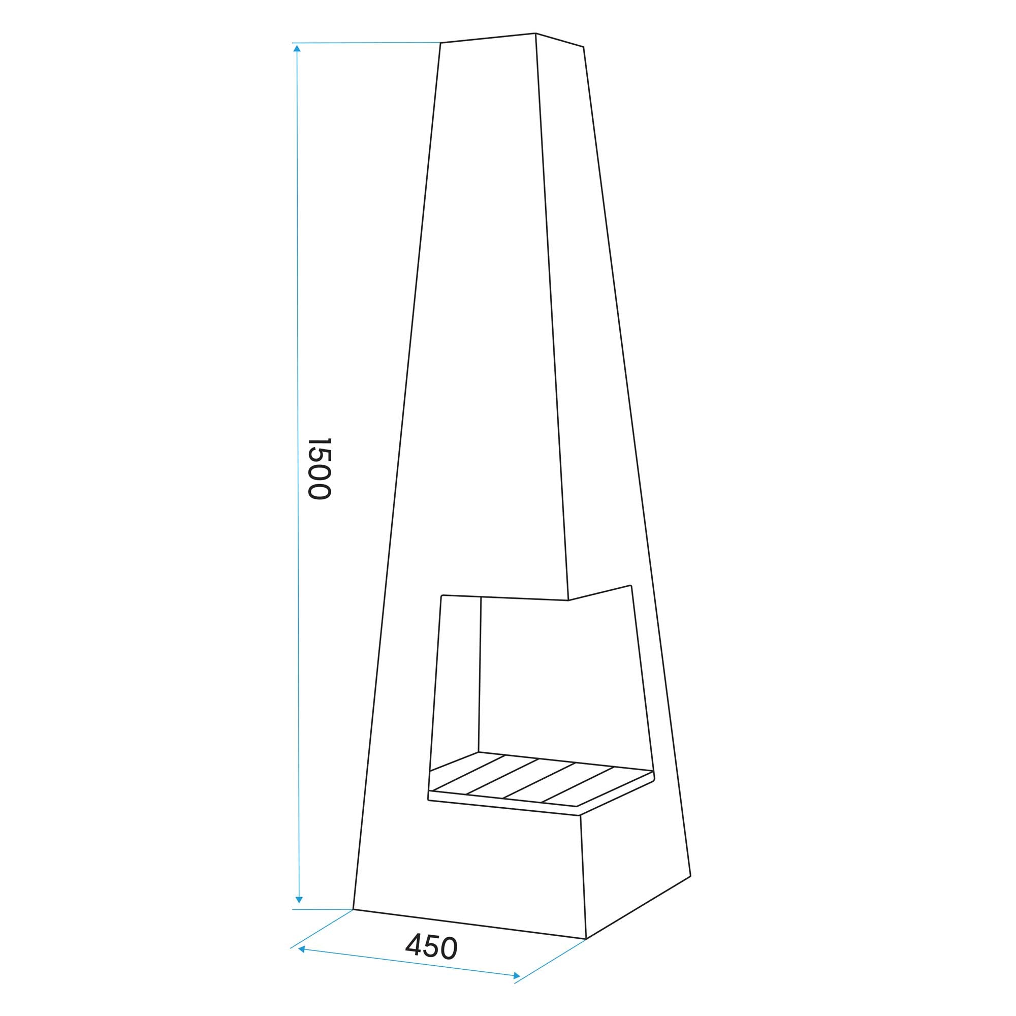 Outdoor Pyramid Chiminea Wood Burner - Corten Steel Patio Heater for Garden, Backyard & Camping | Perfect for Cozy Nights & Outdoor Gatherings