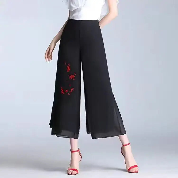 Stylish Black Women's Wide Leg Pants with Adjustable Waist Strap - 10 Trendy Designs | Korean Harajuku Fashion 2023 | Perfect for Casual Wear, Office Outfits & Street Style