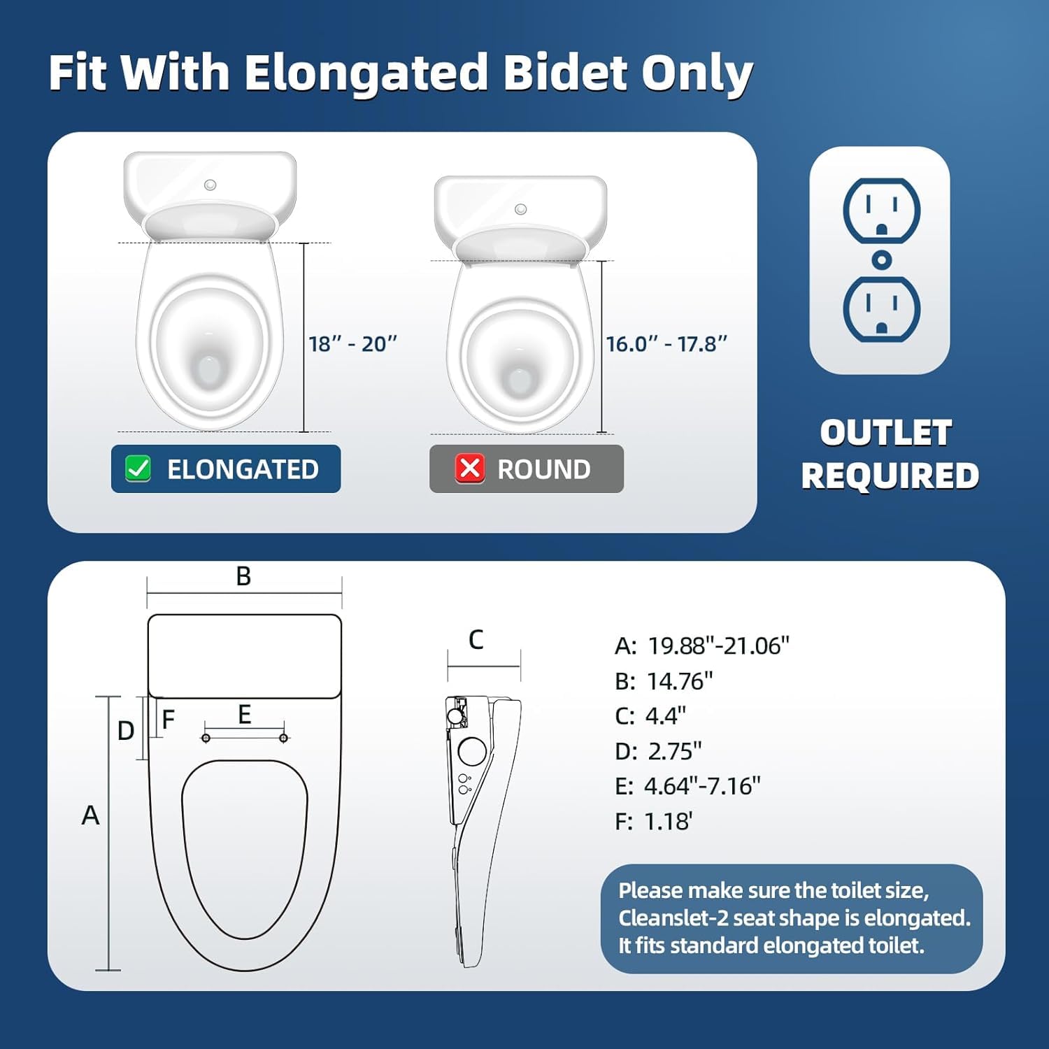 Premium Electric Bidet Toilet Seat with Heated Seat & Warm Water - Wireless Remote, Self-Cleaning Nozzle, Dual Wash Modes, Child Mode & Quiet Slow-Close Lid - Perfect for Modern Bathrooms & Elderly Comfort