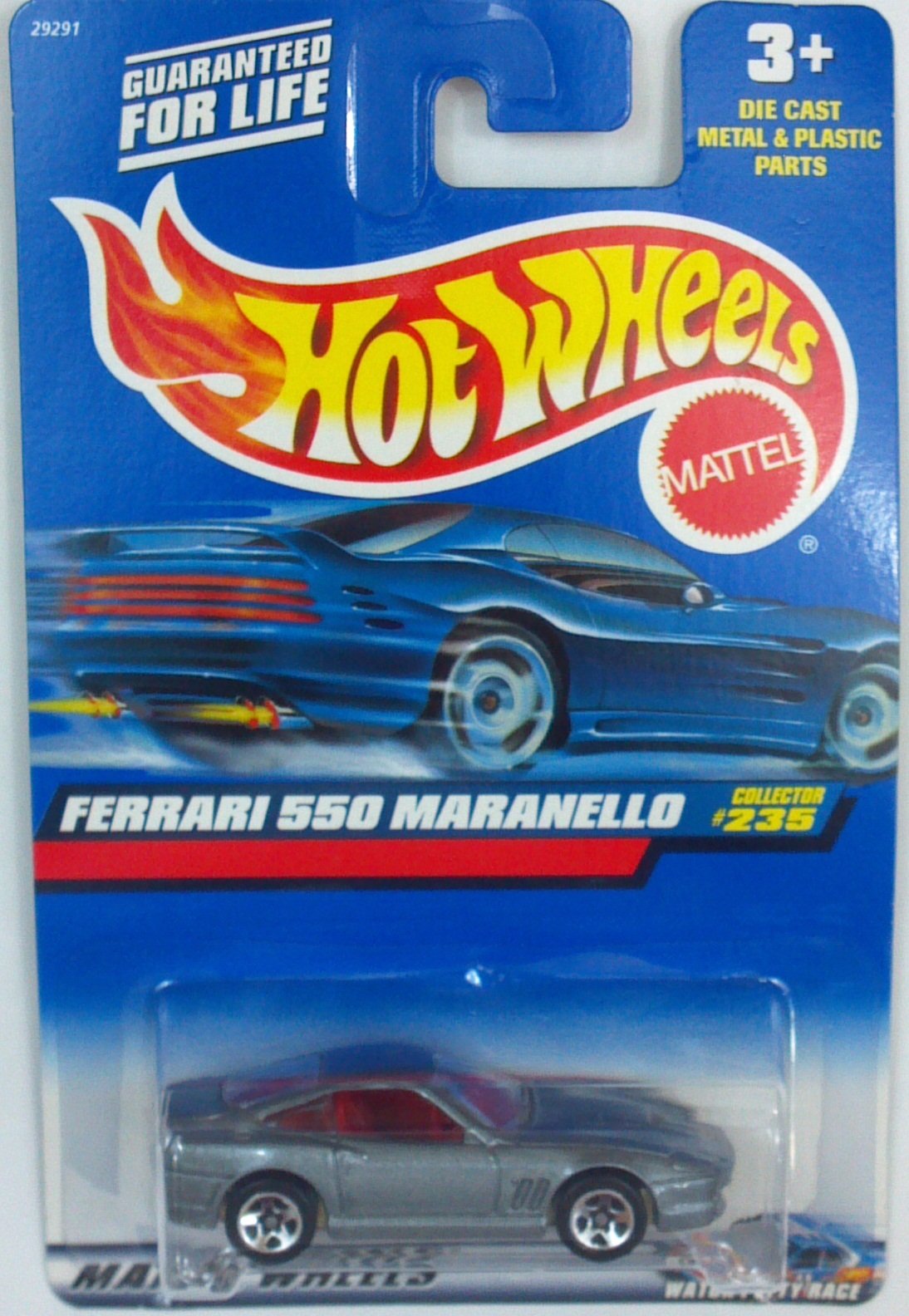 Hot Wheels Ferrari 550 Maranello Die-Cast Car #235 (2000 Year Model) - Collectible Toy Car for Kids & Adults - Perfect for Display, Racing Play & Gift Giving