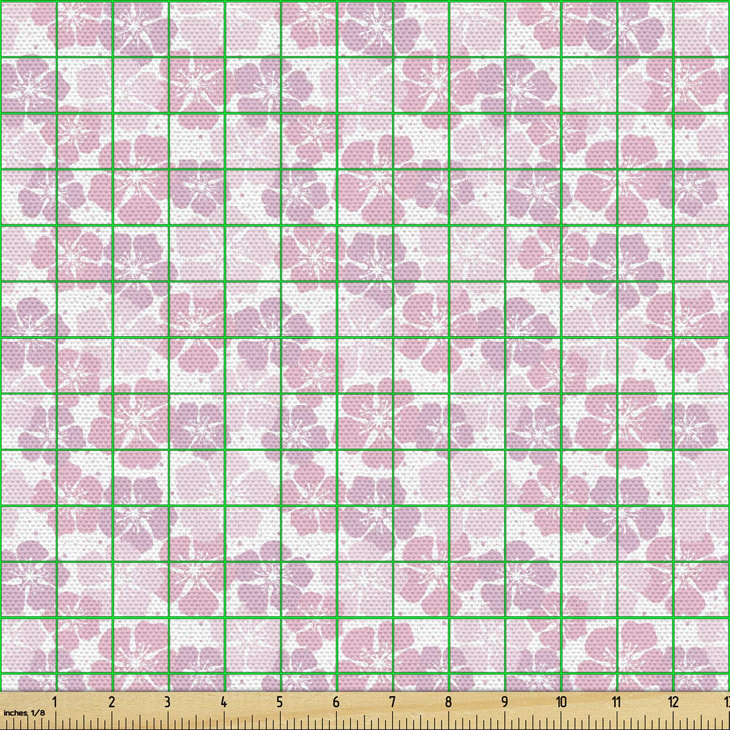 Ambesonne Floral Fabric by The Yard - Continuous Pastel Blush Tone Flowers on White Backdrop, Decorative Upholstery Fabric for Sofa, Curtains & Home Decor (10 Yards, White Rose Pale Pink) - Perfect for DIY Projects, Wedding Decor & Boho Chic Home Accents