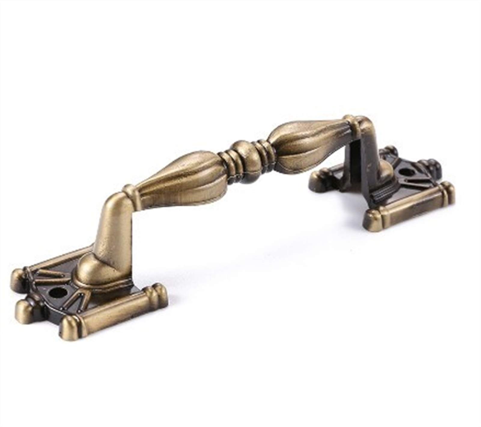 Vintage Brass Door Handle - 120mm Antique Style for Front Doors, Barn Doors, Cabinets, Drawers & Bathrooms | Durable Hardware for Home, Hotel & Commercial Use | Perfect for Rustic, Farmhouse & Vintage Decor
