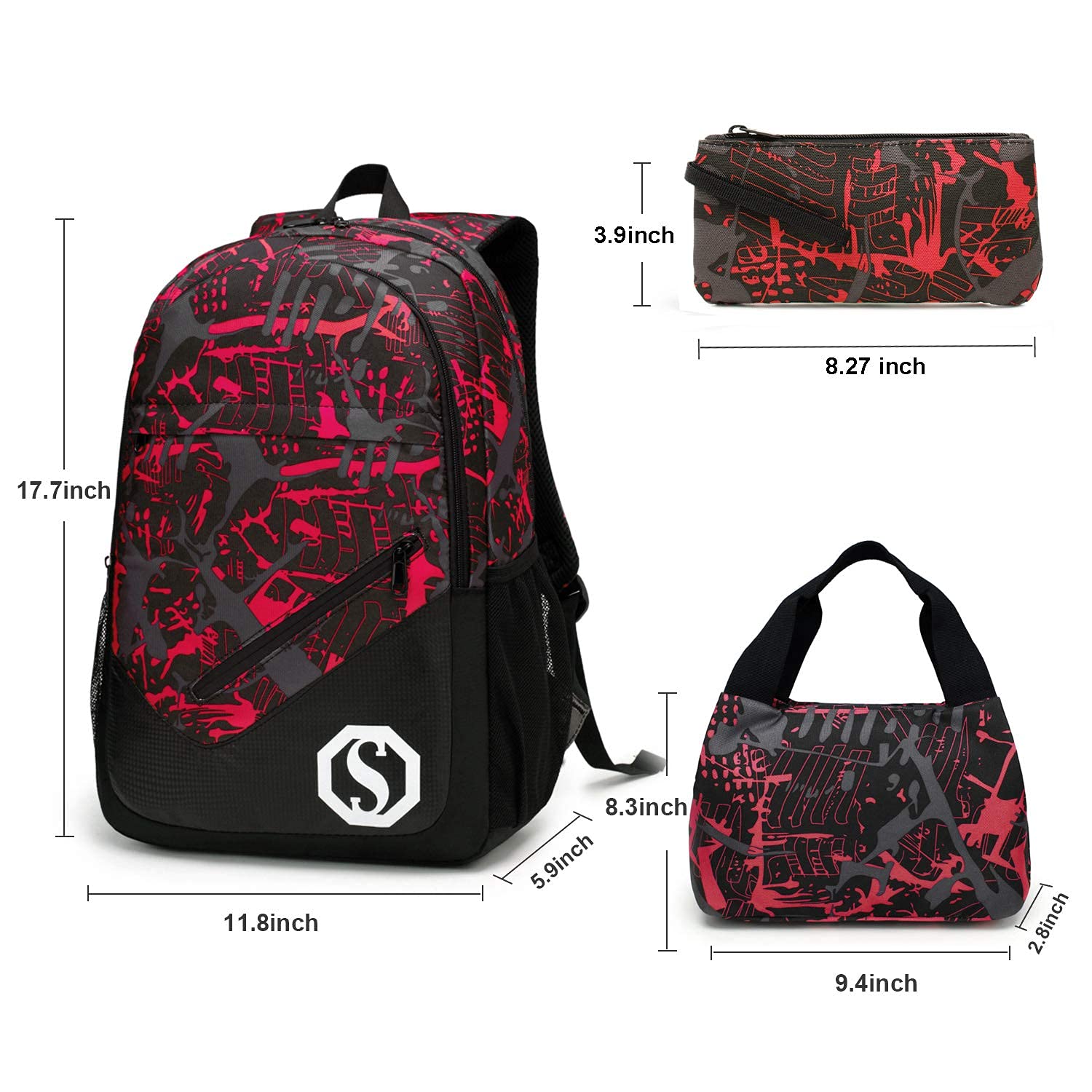 **CAMTOP Kids School Backpack for Boys & Girls - Durable Bookbag Set with Lunch Box & Pencil Case - Perfect for School, Travel & Daily Use**