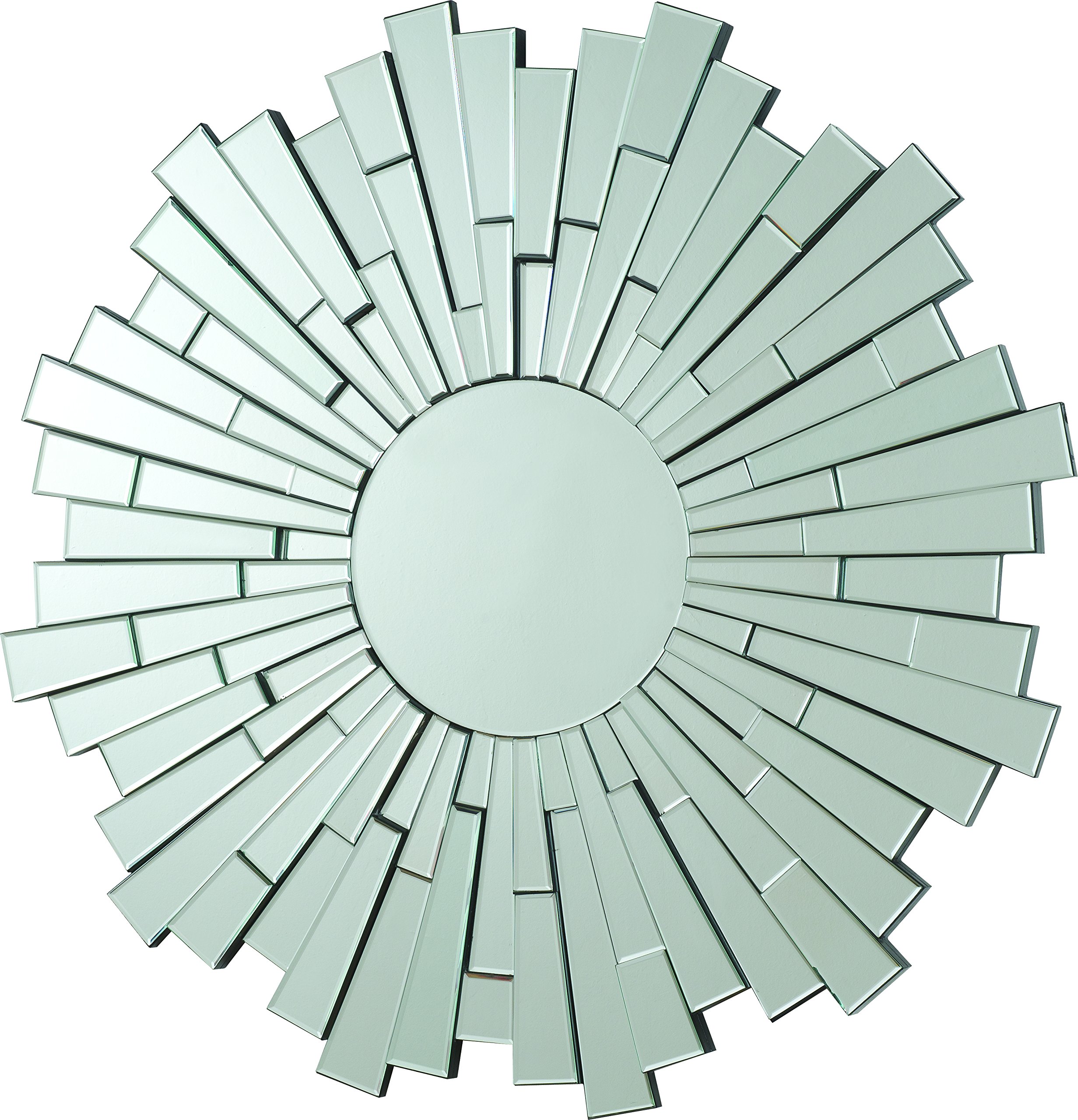 Coaster Furniture Flower and Sun Decorative Frameless Wall Mirror 901784 - Elegant Home Decor for Living Room, Bedroom, or Entryway