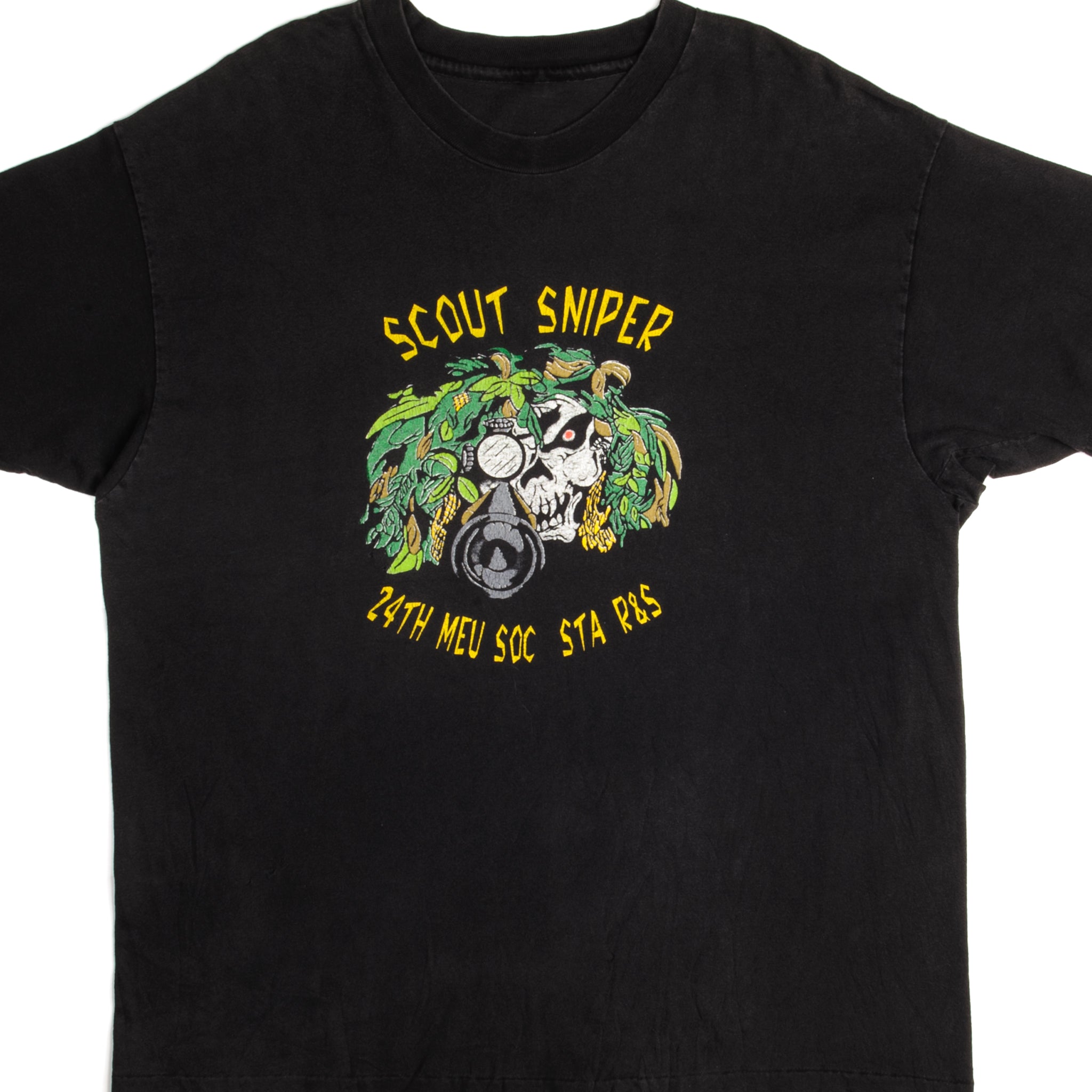Vintage Scout Sniper 24th MEU SOC STA R&S Graphic Tee Shirt - Men's XL Size - Military Style T-Shirt for Outdoor, Tactical & Casual Wear