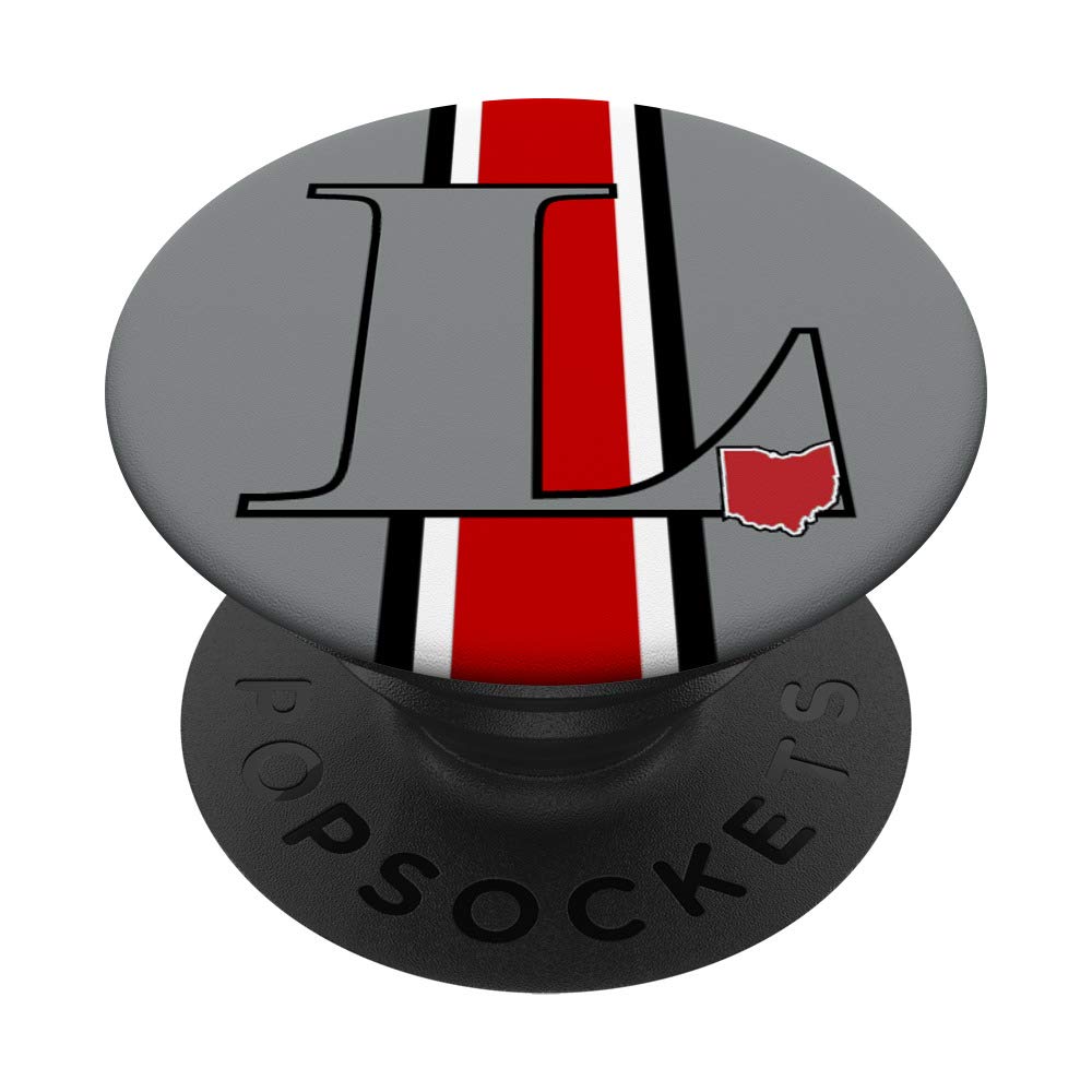 State of Ohio Letter L PopSockets PopGrip: Swappable Phone & Tablet Grip for Secure Hold, Perfect for Travel, Work, and Everyday Use