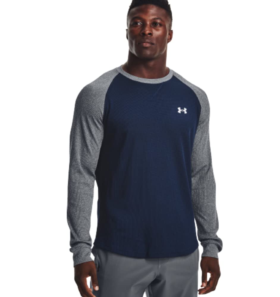 Under Armour Men's UA Waffle Crew Long Sleeve Shirt - Moisture-Wicking, Breathable Workout Top for Gym, Running & Outdoor Activities