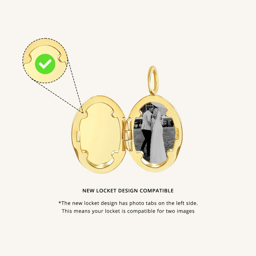 Personalized Oval Photo Locket - Engravable Silver Heart Pendant Necklace for Loved Ones | Perfect for Anniversaries, Valentine's Day & Memorial Gifts