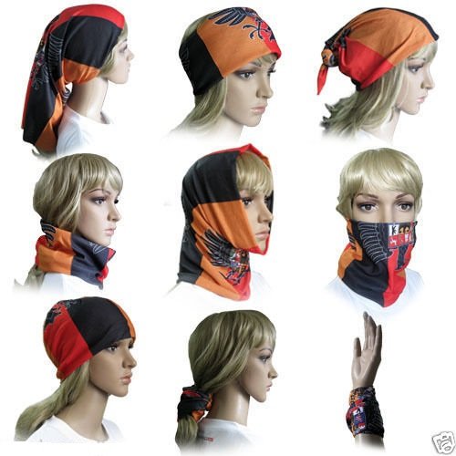 Aanchal Original White Multifunctional Head Wrap, Bandana, Face Mask & Headband - Soft Cotton Stretchable Hair Accessory for Women - Perfect for Yoga, Running, Workouts & Outdoor Activities